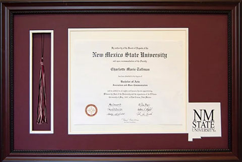 Example of NMSU diploma frame